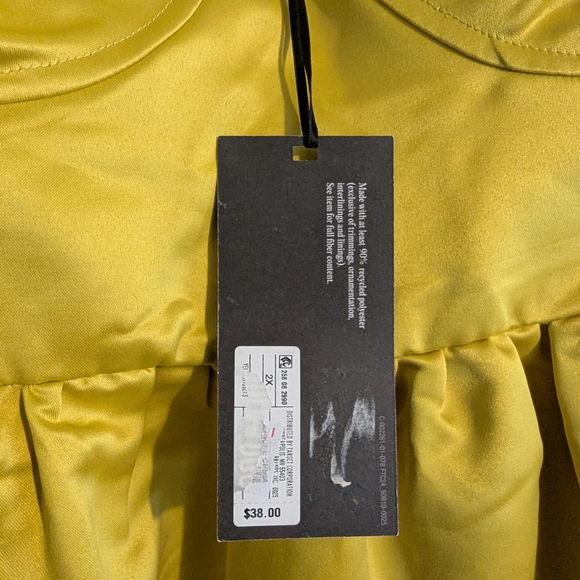 NWT Yellow Strapless Dress - Picture 3 of 7